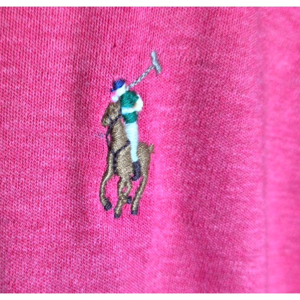 Polo Ralph Lauren Mens Short Sleeve Polo Shirt 2XB Pink with Multicolor Pony NEW